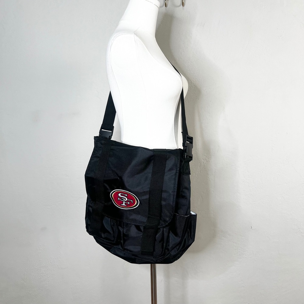 NFL San Francisco SF 49ers Messenger Bag Diaper Shoulder Bag Football Fan Black‎